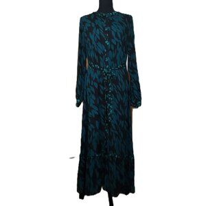 Cabi Autumn Belted Button Up Maxi Dress